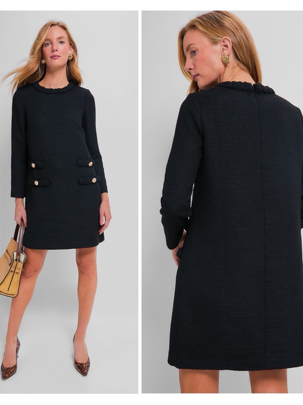 NEW Tuckernuck Jackie Long Sleeve Tweed Dress